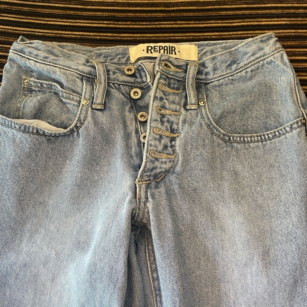 Women's Blue Denim Jeans by REPAIR - Picture 2 of 8